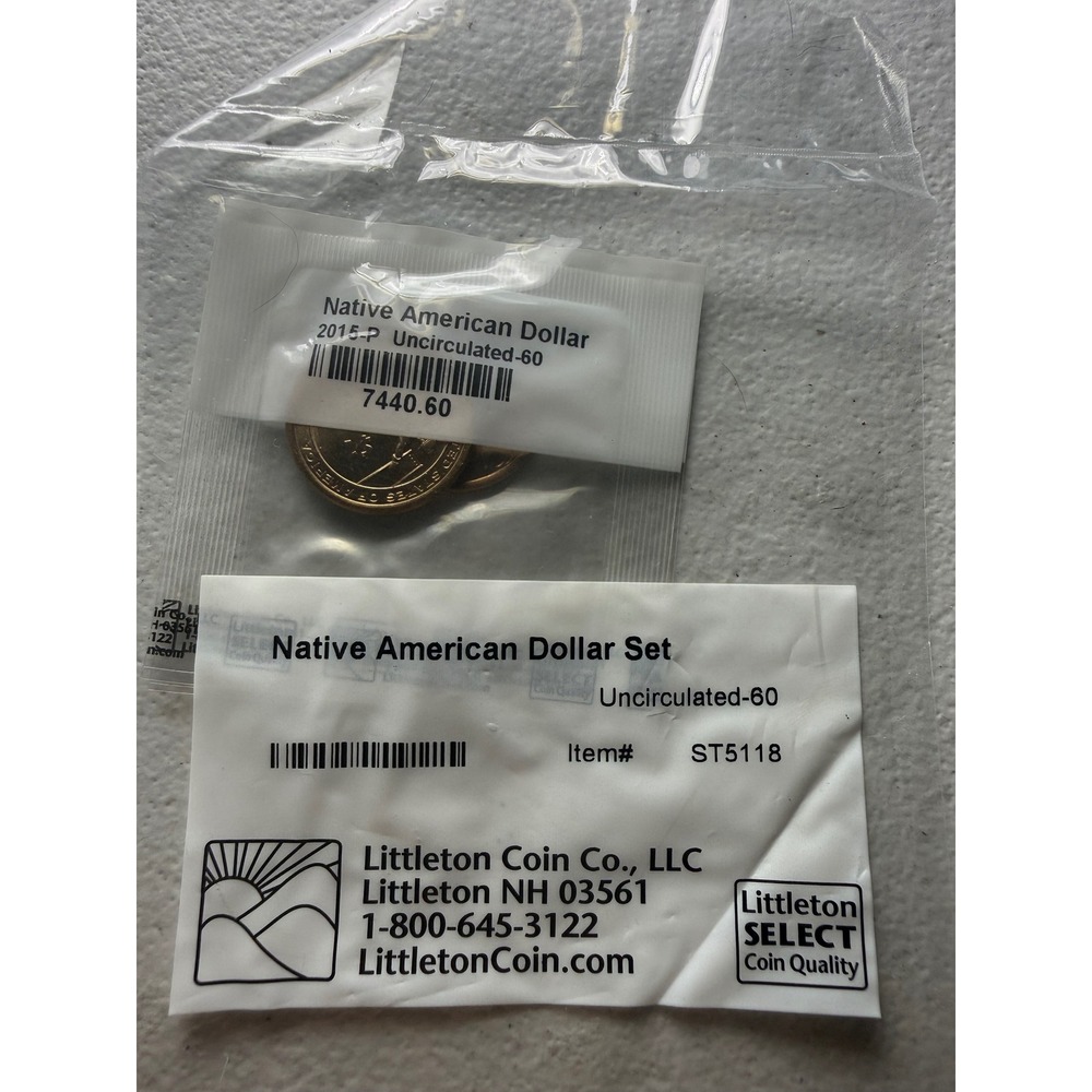 2015-P Native American Dollar Set Littleton Coin Co Uncirculated-60 ST5118